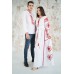 Embroidered Man&Woman Set "Fantasy" white/red
